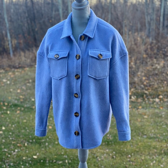 culture Jackets & Blazers - 💞HOST PICK 💞 Blue heather ladies shacket (Ganna dupe)